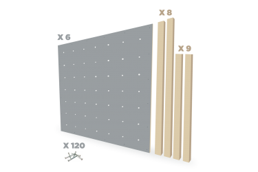 Kit Mur Escalade Intérieur 2,40 x 3,60m