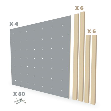 Kit Mur Escalade Intérieur - 2,40 x 2,40m