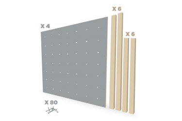 Kit Mur Escalade Intérieur - 2,40 x 2,40m